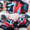 Skating Half Finger Golves Children Cycling Gloves Riding Equipment Camouflage Bike Mittens