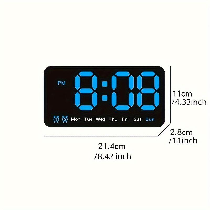 Large USB Digital Wall Clock Temperature Display Electronic Voice Control Alarm Clock Home Decoration--Battery Is Excluded