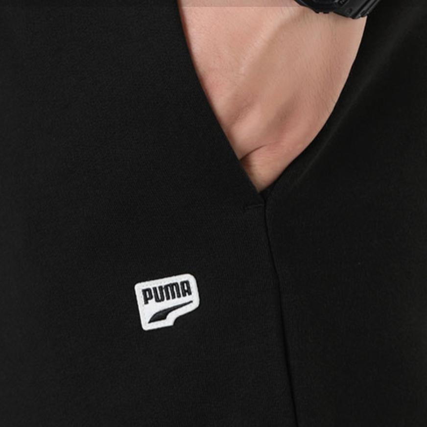 Puma Logo Knit Lace-Up Solid Casual Shorts Men Bottoms Black 530162-01