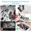 1Pc Toothbrush Holder Wall Mounted 3 Cups Toothbrush Holder Wall Mounted with Toothpaste Dispenser Space Saving Capacity Tray