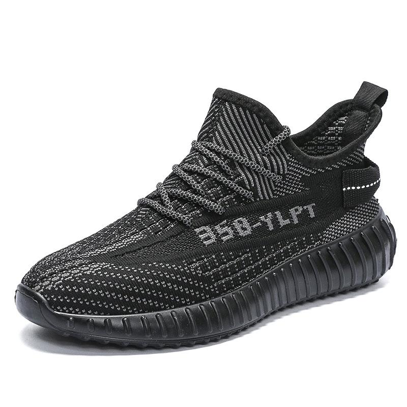 Men's and Women's Fly-woven Casual Shoes Mesh Breathable Sports Shoes Work Shoes Tide Low-top Round Head Shoes