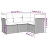 VidaXL Garden Lounge Set with Cushions 4 Pcs Beige Braided Resin 3217578