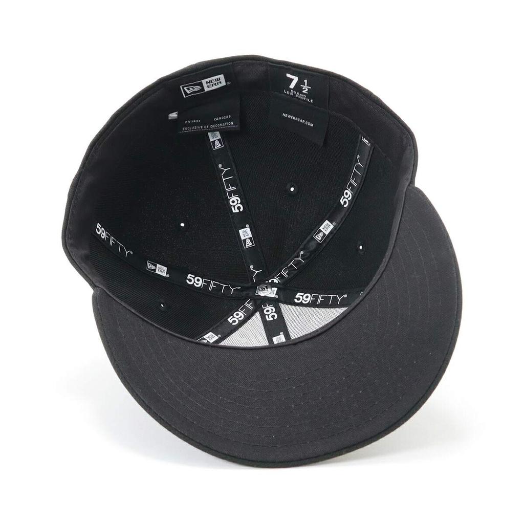 New Era Cap LP59FIFTY Hat Plain BlackBlack 7 58 LP5950 BASIC BLK BLK 25J