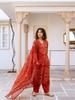 Magnifique Ensemble Kurta Pantalon Dupatta en Coton Épais pour Femmes Indiennes Tenue de Soirée Haut Tuniques Kurtis Salwar Suit