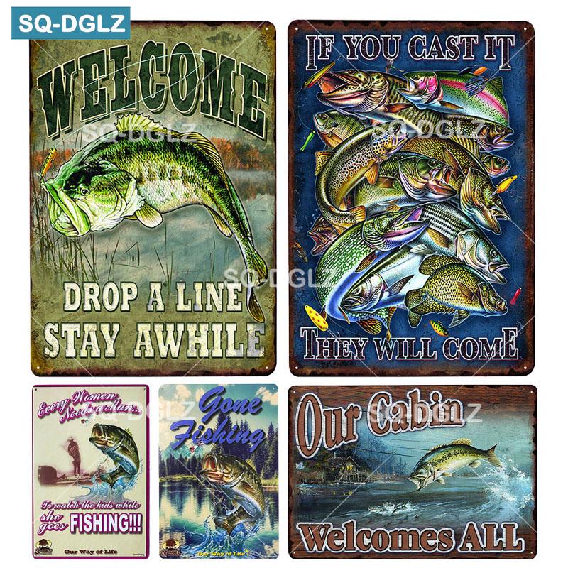 

[СК-ДГЛЗ] Рыбак Правила Металлический знак Винтаж Металлическая табличка Пластина Стена Декор Жестяные знаки ПРИВЕТСТВЕННЫЙ плакат Подарок