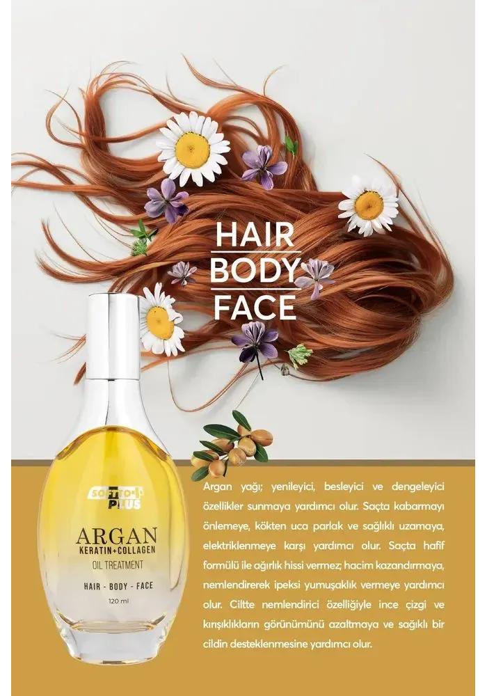 Softto Plus Argan nourishing oil for hair, body and skin care 120 ml