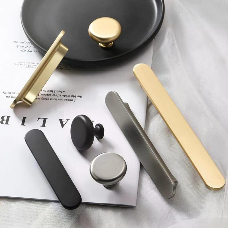 Modern Knob Zinc Alloy Kitchen Cabinet Handles Cupboard Door Pulls Drawer Knobs For Furniture Handle Hardware