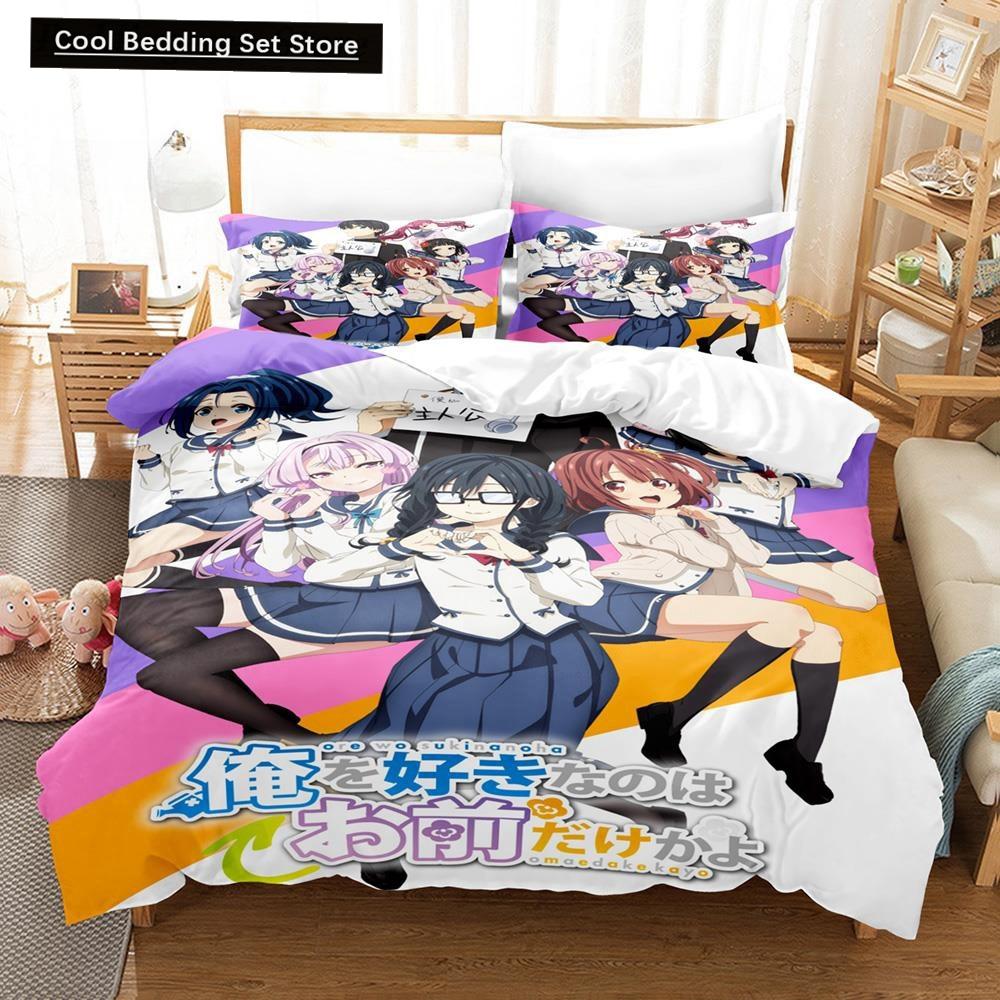 Anime Ore O Suki Nano Wa Omae Dake Kayo Bedding Set Single Twin Full Queen King Size Bed Set Adult Kid Bedroom Duvetcover Sets