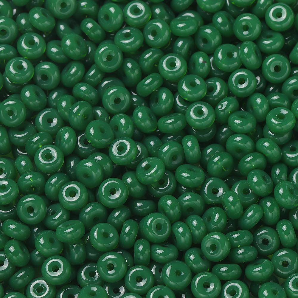 50pcs/Lots Colored Glass Seed Bead Abacus Shape Spacer Loose Beads for DIY Jewelry Making Bracelet Necklace Charms Accessories