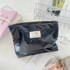 Pochette semplice lucida con paillettes argentate, borsa da sera, borsa per cosmetici, borsa per il trucco, portatile, da donna, per articoli da toeletta, per la cura della pelle, borsa organizer