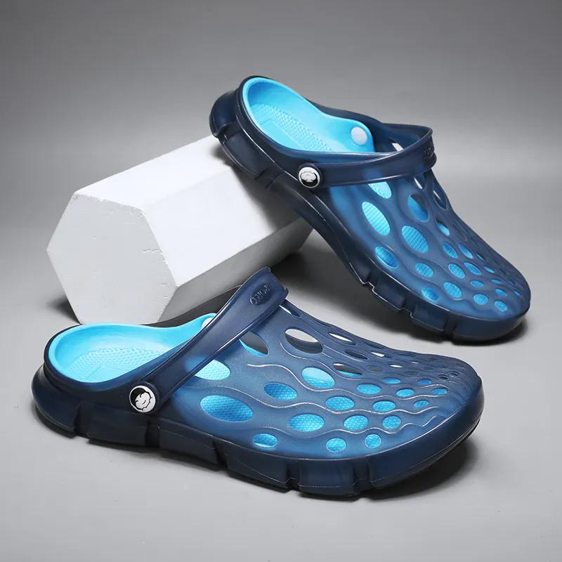 Cave Shoes for Men, Sandals for Summer Fashion, Breathable Beach Shoes for Outdoor Wear, Dual-purpose Sandals with Men's Toe Caps, Slippers