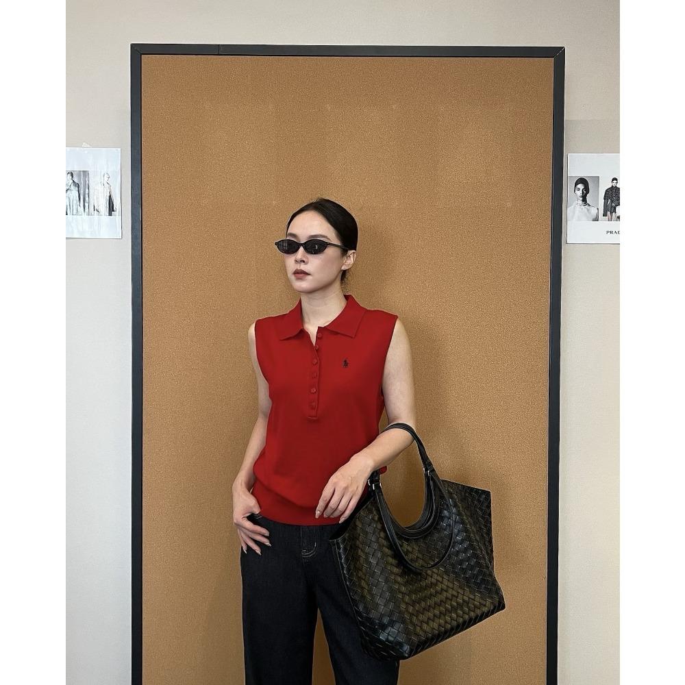 Niche design commuter texture versatile retro woven tote bag large capacity premium portable shoulder armpit bag