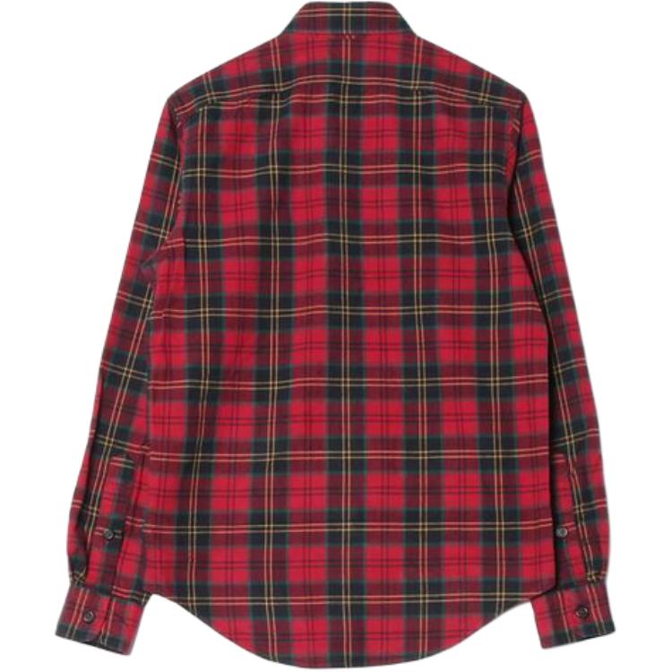 Polo Ralph Lauren Plaid Button-Down Collar Long Sleeve Shirt Men shirts Red MNPOWOV16823767-600