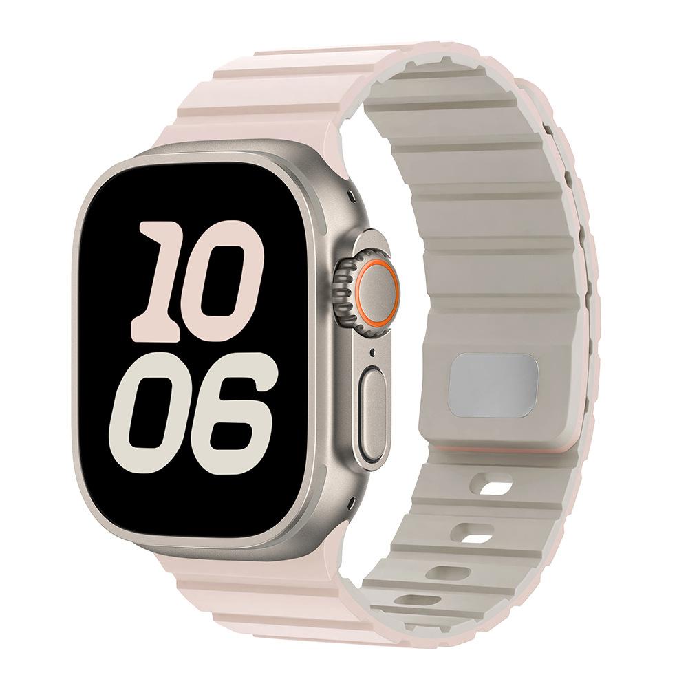 Apple S10 Saat için Uygun Silikon Kordon 42mm/46mm Mıknatıslı Emiş Ultra2 Silikon Erkek ve Kadın Kordonu