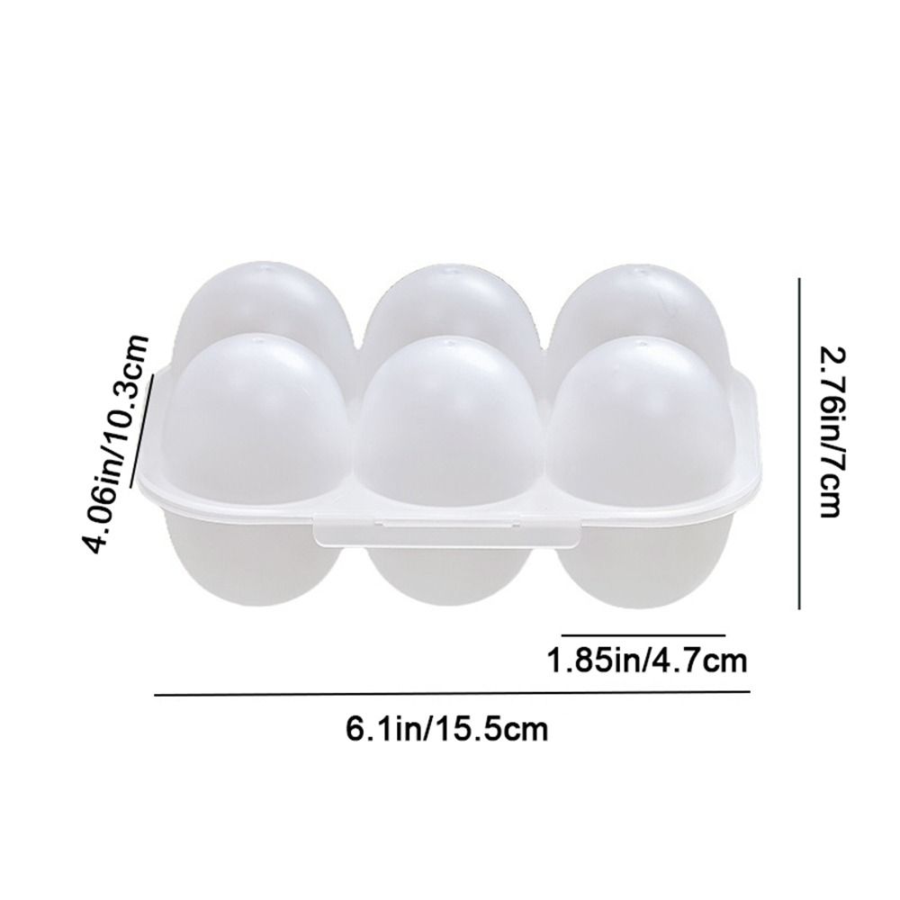 Transparent 6 Grids Eggs Holder Plastic Egg Drop Rack Portable Egg Storage Box  Camping