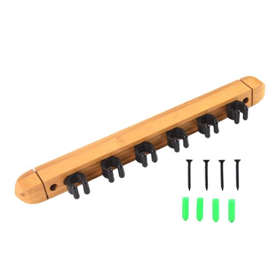 Wall Mount Pool Stick Holder Billiard Pool Cue Rack Hardwood Pool Cue Holder Rest Cue Stick Storage Organizer for Billiards And Cues