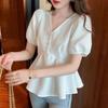 NaVaVa Women LoVely V Neck Puff sleeVe Blouse Nb2649