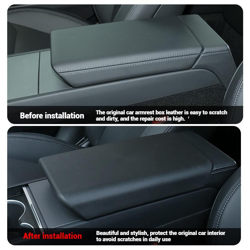 TPE Armrest Box Protective Cover For Tesla Model 3 Highland 2024 Model Y Juniper 2025-Up Center Console Arm Rest Lid Accessories