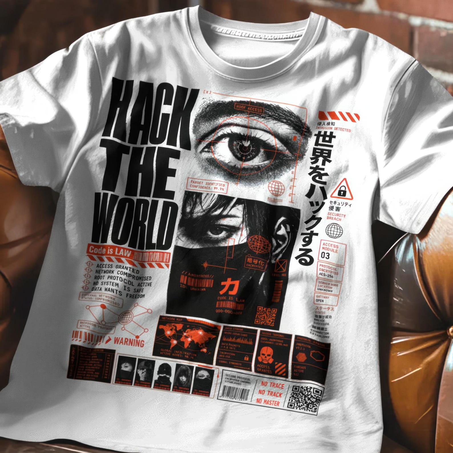 Hacker T-Shirt for Cyber Security Fans with Anonymous Dark Web Aesthetic Cotton Tee 2XL