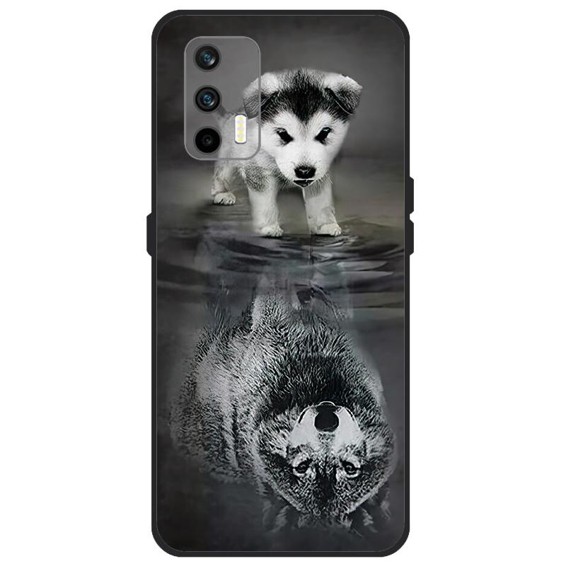 Funda Para Realme GT 5G Funda RMX2202 Cubierta Trasera de Silicona Suave Para OPPO Realme GT 5G 6.43 pulgadas Dibujos Animados TPU Parachoques de Teléfono Bolsas Estuche
