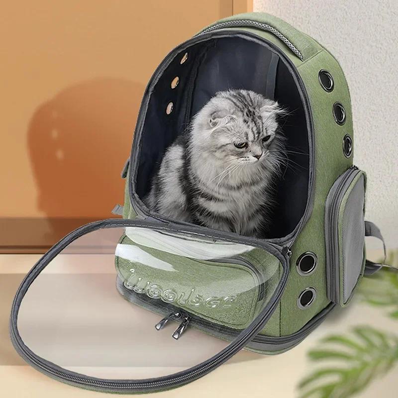 Pet Cat Backpack Astronaut Transparent Carrying Bag For Cat Puppy Breathable Kitten Outdoor Bags Space Capsule Cats Package