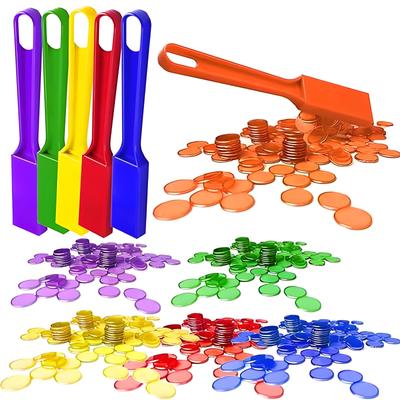 Montessori Magnetstäbe und Bingo-Chips Spiele Farbzählen und Sortieren Lernen Lehrmittel Pädagogisches Spielzeug für Kinder