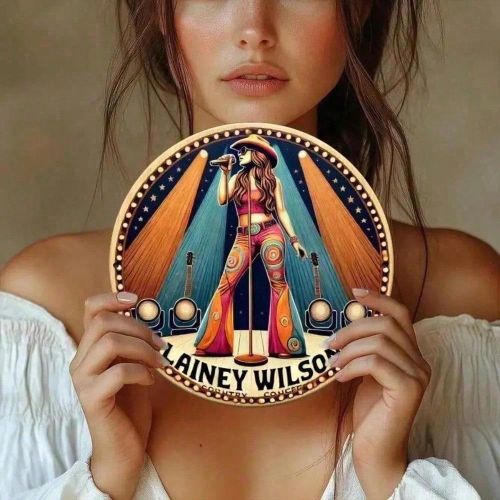 

Wilson 7.8 Inch Round Metal Tin Sign Vintage Poster Retro Wall Art Decor for Home Bar Garage Man Cave разноцветный