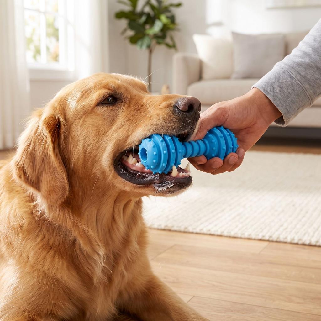 Squeaky Rubber Dog Toys for Puppy Teething, Interactive Training Pet Supplies