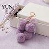 Grape Plushie Charm Plush Keychain for Handbags, Fuzzy Cluster Bag with Bow Bow, Decorative Fluffy Ball Keyring Backpacks and Purses Fruit