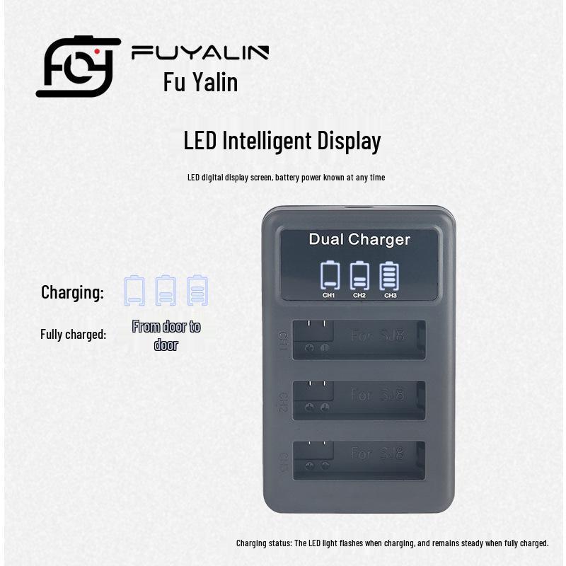 SJCAM SJ8 Battery Charger USB Triple Port for SJ8 PRO/AIR Sports Cameras
