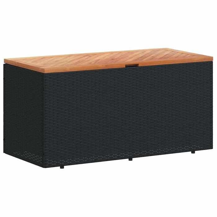 VidaXL Garden Storage Box, Tool Chest, Storage Cabinet, Patio Terrace Organizer, Black Resin 365955