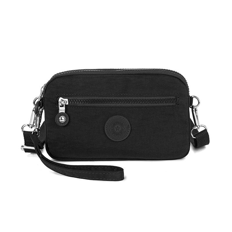New Casual Women s Lightweight Water-Repellent Nylon Crossbody Bag with Double Pockets 20x5x13cm