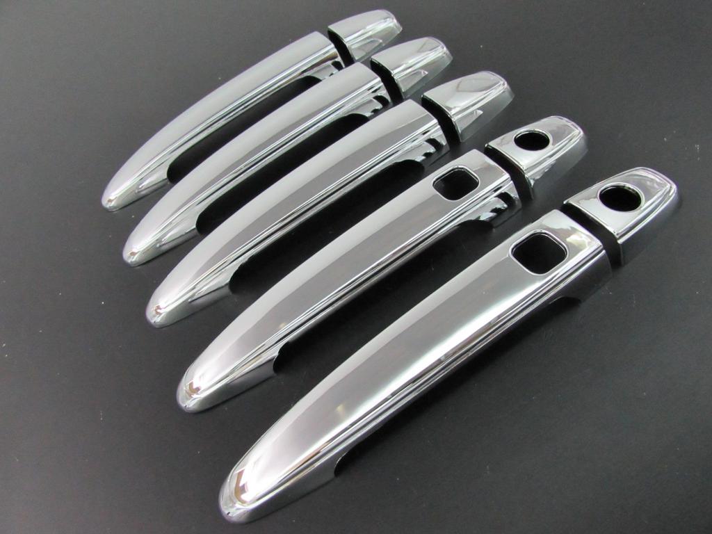 BRIGHTZ Chrome Outer Door Handle Covers for Toyota Harrier Full Smart Key Part Number 1118 (30 Series) [WISH-NOBU-FS-A3B2C2D3] Coverage, Compatible,