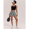 High Waist Pleated Tennis Skirt with Built In Shorts for Women Workout Golf Skorts