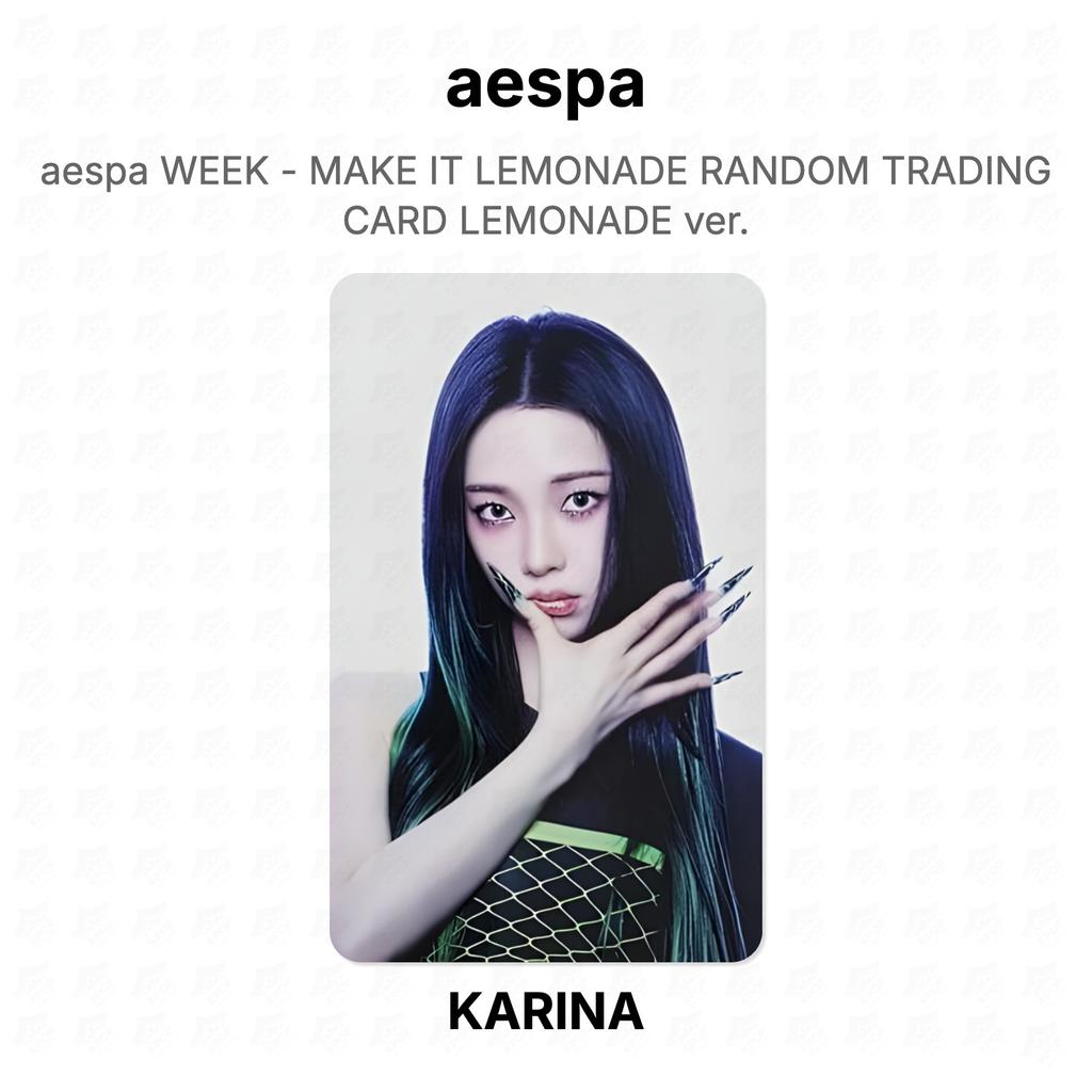 aespa WEEK - MAKE IT LEMONADE RANDOM TRADING CARD LEMONADE Ver. Official Photocard