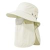 Summer full protection sunshade sunscreen cap big eaves UV protection bucket hat women's face protection removable cycling basin cap