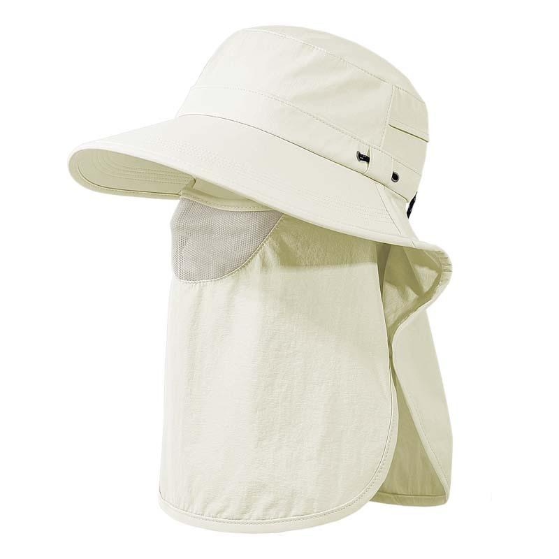 Summer full protection sunshade sunscreen cap big eaves UV protection bucket hat women's face protection removable cycling basin cap