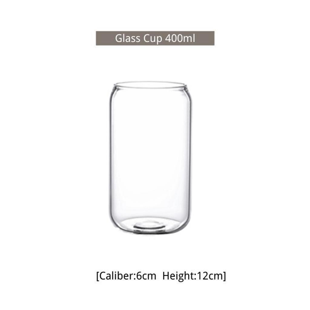 550ml/400ml Glass Cup with Lid and Straw Transparent Reusable Coke Cup Juice Glass Beer Can Milk Mocha Cups Mug Drinkware