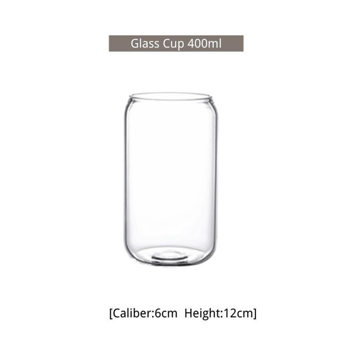 

550 мл/400 мл стеклянный стакан с крышкой и трубочкой прозрачный многоразовый стакан для кока-колы стакан для сока пивная банка молочные стаканы для мокко кружка посуда для напитков