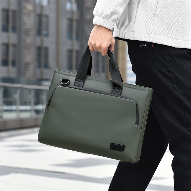 Men's Business Briefcase Large Capacity Expandable Computer Bag Shoulder Crossbody Handbag