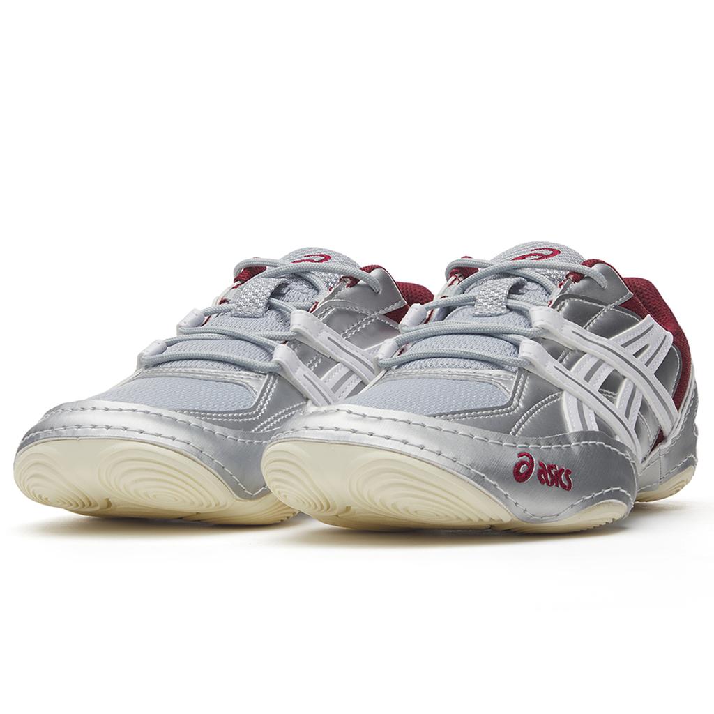 ASICS Hypersync Breathable Coverage Lightweight Low top Casual Shoes Unisex Vintage Silver Red 1203A879-020