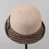 Autumn and Winter New Bow Foreign Gas Bucket Hat Women's Versatile Wool Temperament Basin Hat Mother Warm Hat