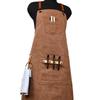 Custom Cross-Back Canvas Apron for Nail Technicians, Barbers, Florists, and Milk Tea Shops