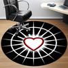 1PC Heart Symbol Chair Carpet for Office, Indoor Non-Slip Washable Carpet, Soft Comfortable Mat For Office Room Yy250930250