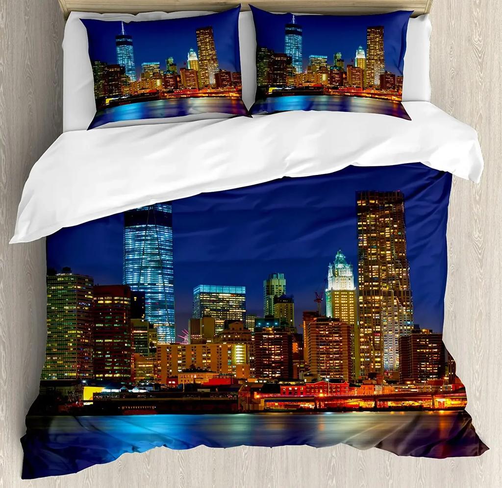 New York Bedding Collection For Bedroom Bed Home New York City Collage Featuring With Different Duvet Cover Quilt Cover And Pillowcase
