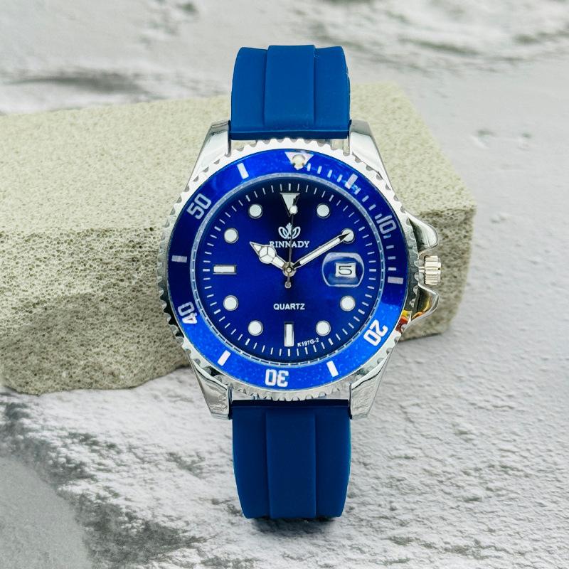 JYL Men's Watch Sports Magnifier Calendar Silicone Strap