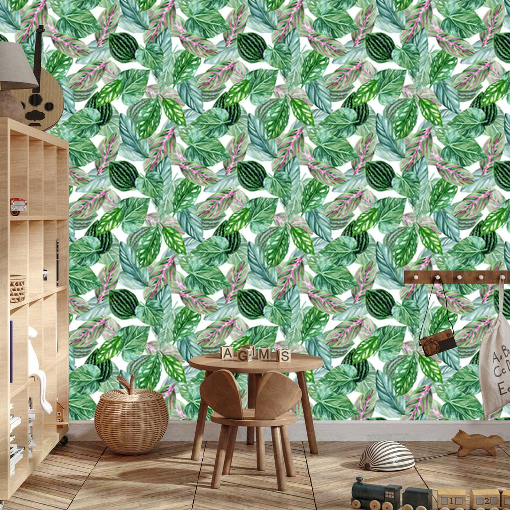 Green Leaves Wallpaper for Living Room and Bedroom 50x1000