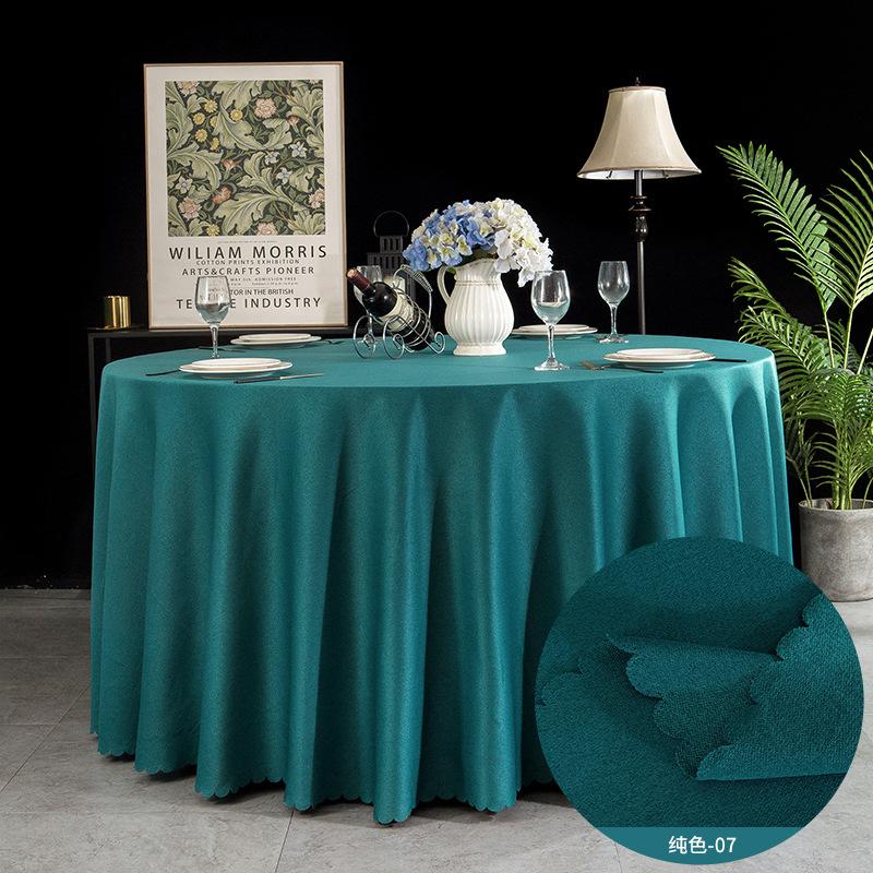Hotel Round Tablecloth Fabric Restaurant Tablecloth Hotel Banquet Large Round Table Tablecloth Household Round Table Tablecloth