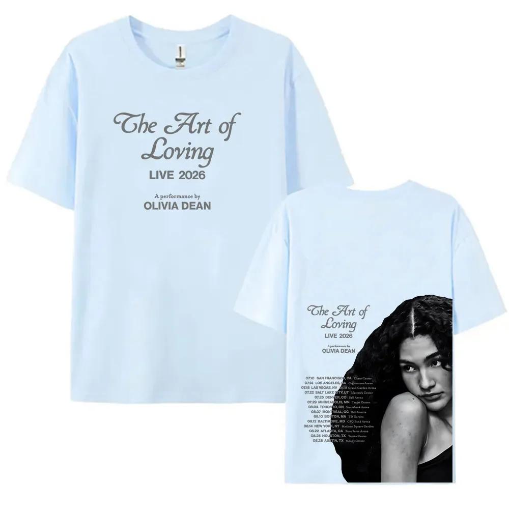 The Art Of Loving Live 2026 Tshirt Singer Olivia Dean Graphic Tshirts Short Sleeve Cotton Female T Shirt Print Clothing Unisex
