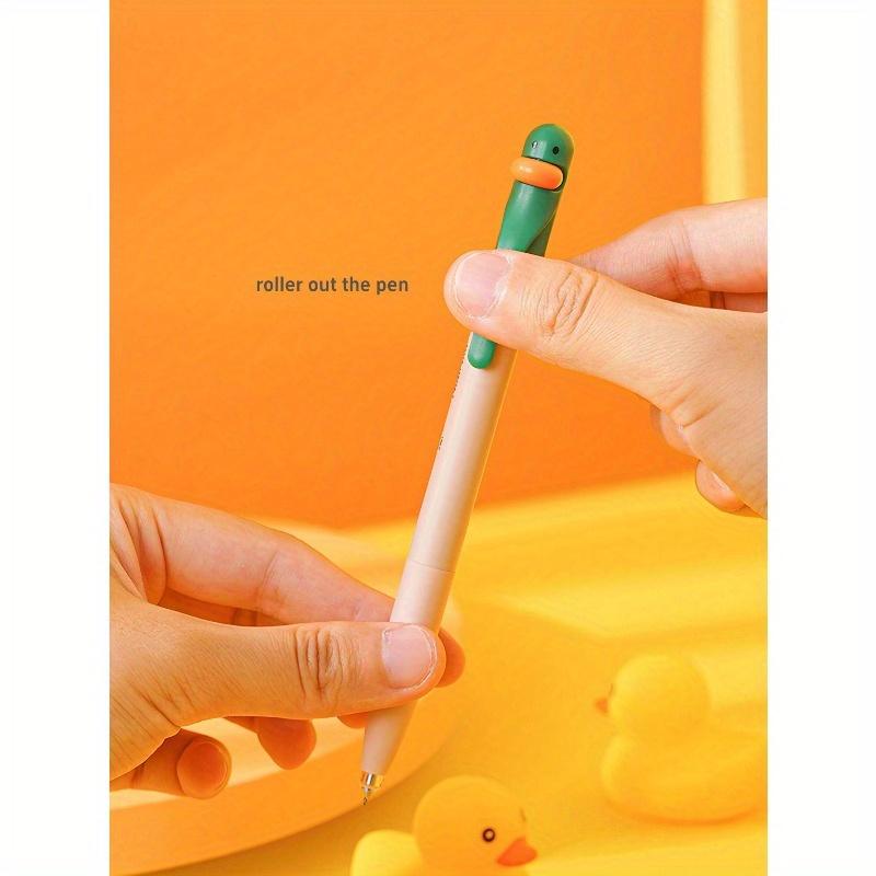 Duck Pens Fingertip Small Pulley Roller Skating 0.5mm Ballpoint Black Color Gel Ink For Writing Office School Back To School